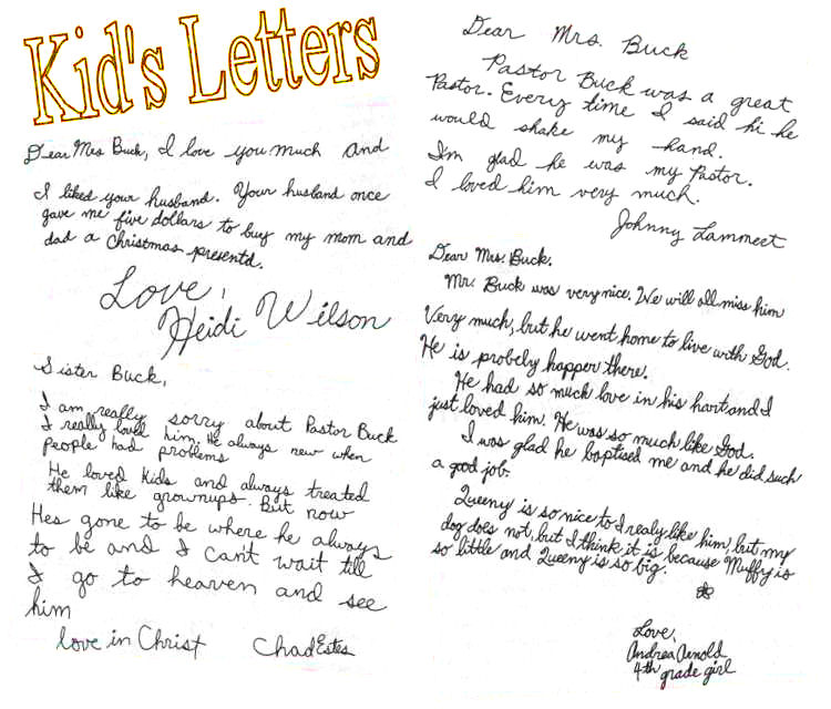 Letters from the kids